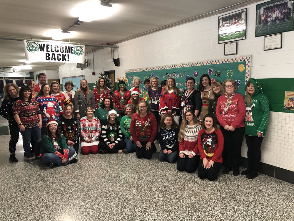 W.E.S Teachers Celebrate Ugly Sweaters!