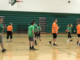 W.E.S. Staff Play Students in Basketball Showdown